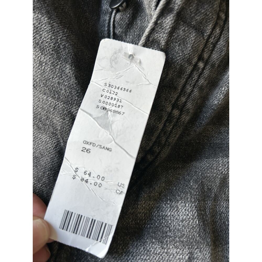 ▶️ BDG Urban Outfitters Button Fly Straight Jeans Womens 26 Gray Distressed NWT - Picture 2 of 12